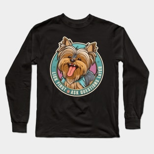 Lick First! Yorkshire Terrier Dog Design Long Sleeve T-Shirt
